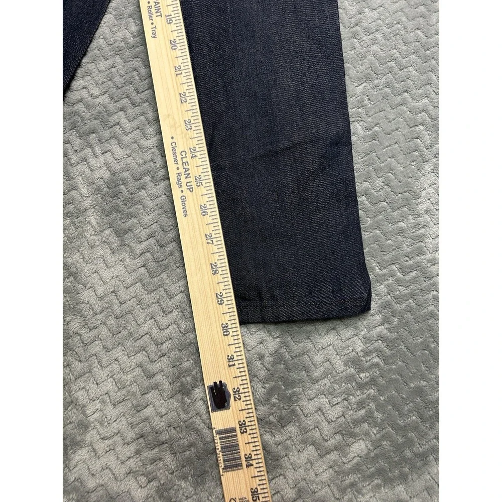 Watch LA High Waisted Skinny Jeans Dark Indigo Wash Button Fly Flattering Size 9